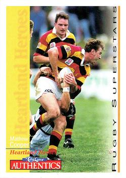 1995 Card Crazy Authentics Rugby Union NPC Superstars #52 Matthew Cooper Front